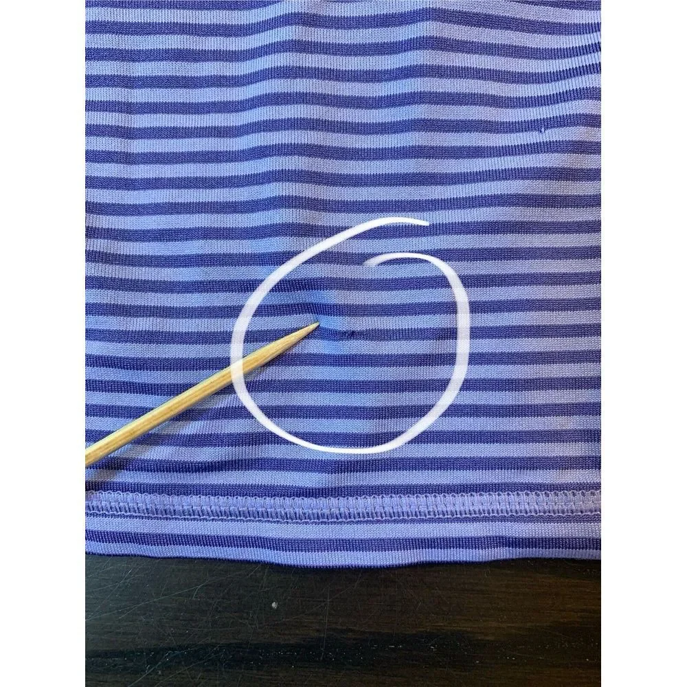 The‎ North Face T Shirt Womens Medium Purple Stripes Outdoorsy Hiking READ - Picture 8 of 14
